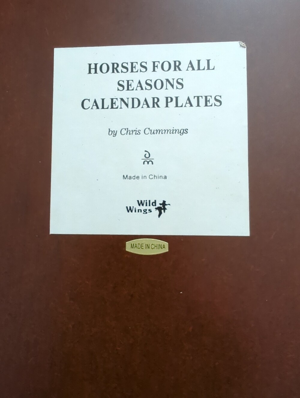 "Horses for all Seasons" Calendar Plates by Chris Cummings - Series B1941 - Picture 9 of 15